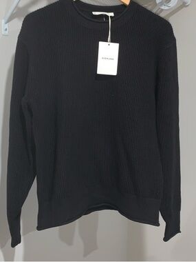 Everlane Black Ribbed Crewneck Sweater